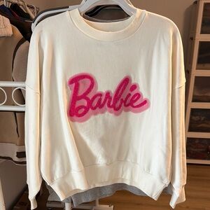 White/Pink Barbie Wrangler Sweatshirt